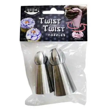 SET 2 BECCUCCI 14T 15T TWIST TWIST JEM Decorazioni dolci e Cupcakes con Sac a Poche