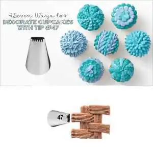 PUNTA N.47 INTRECCIO CESTINO WILTON Decorazioni dolci e Cupcakes con Sac a Poche