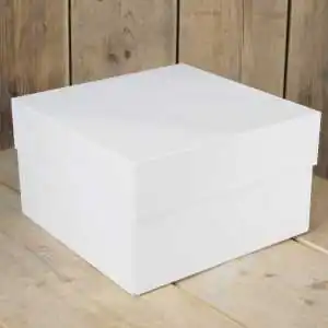 SCATOLA PER TORTE 35X35X15CM BIANCA FUNCAKES