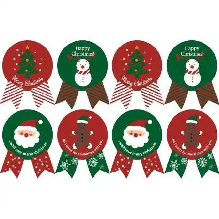 STICKERS ADESIVI HAPPY CHRISTMAS (8PZ)