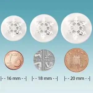 SET MINI FIOCCO DI NEVE TAGLIAPASTA AD ESPULSIONE (3PZ) PME 2